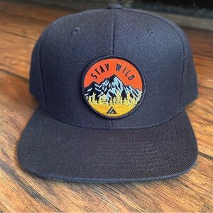 'Stay Wild' Mountain Patch Snapback Hat- NEW